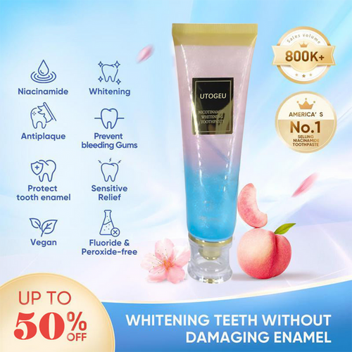 ✨Final 3 Hours: 50% OFF 💥 Nicotinamide Whitening Toothpaste 【New Upgrade】