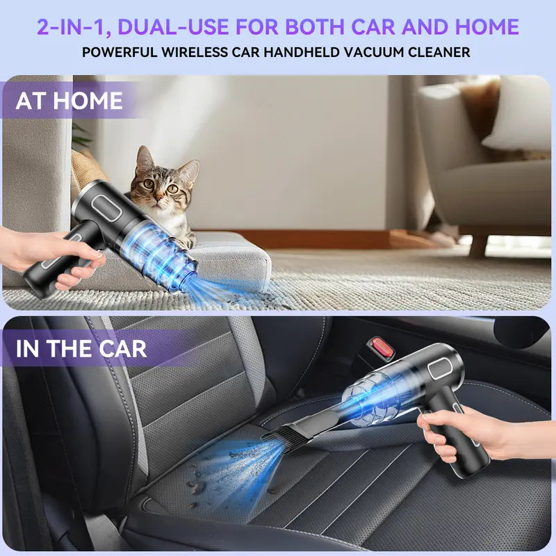 🚀 High-Power 3-in-1 Handheld Vacuum – Car + Home + Pets, 60% OFF!