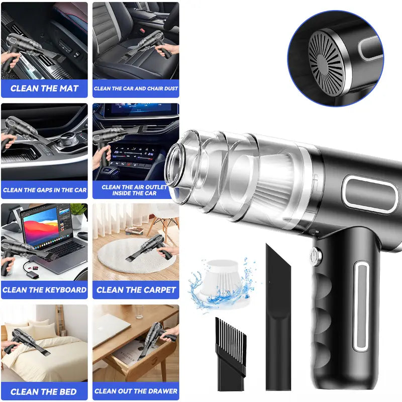 🚀 High-Power 3-in-1 Handheld Vacuum – Car + Home + Pets, 60% OFF!