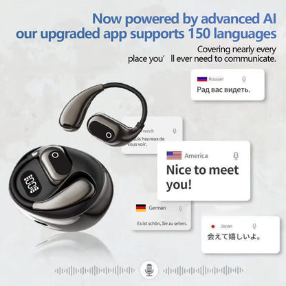 🔥Final  3 Hours: 60% OFF Multi-language AI SmartTranslation Bluetooth Headset