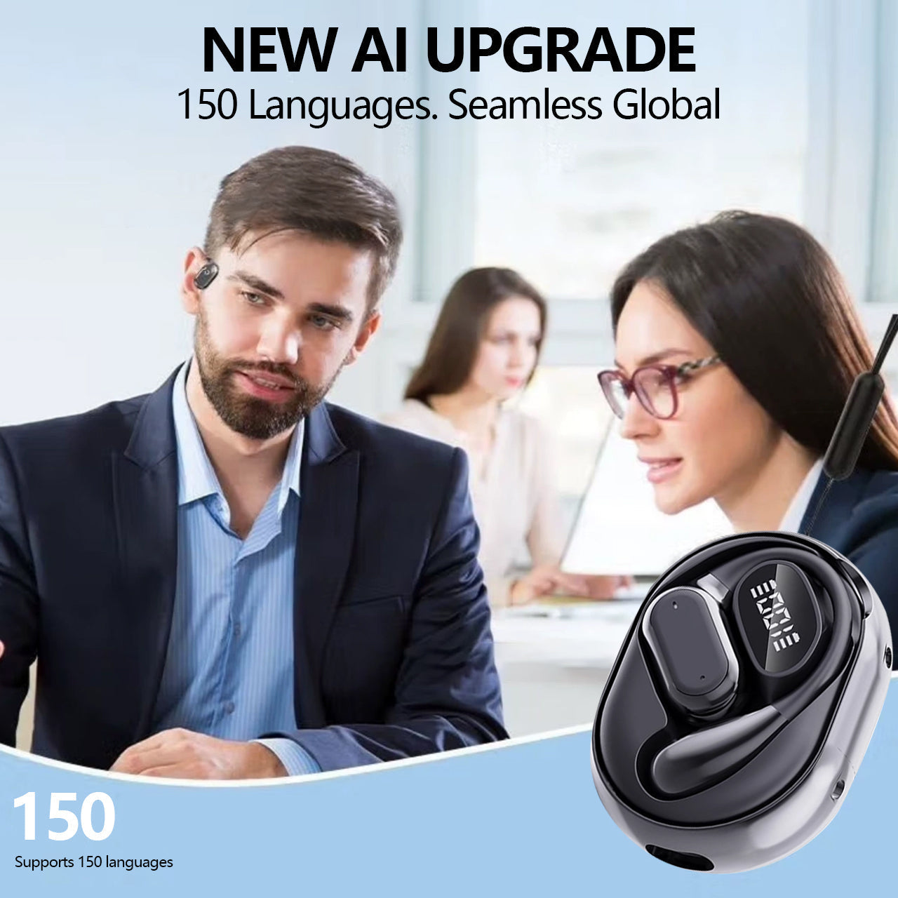 🔥Final  3 Hours: 60% OFF Multi-language AI SmartTranslation Bluetooth Headset