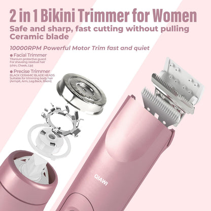 ✨Last 3 Hours: 2nd Only $9.99!  QIAWI 2-in-1 Women’s Electric Shaver – Dual Head Precision Trimmer
