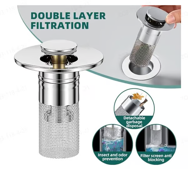 🏆Last Day Promotion 60% OFF🏆Pop Up Sink Drain Strainer----🛀Removes odors and prevents blockages