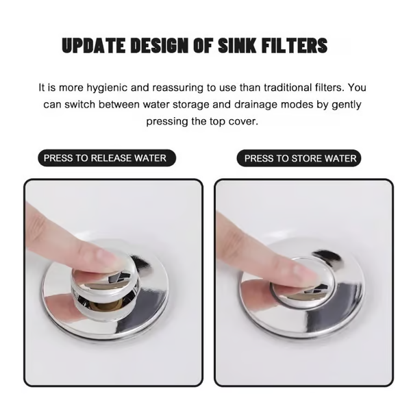 🏆Last Day Promotion 60% OFF🏆Pop Up Sink Drain Strainer----🛀Removes odors and prevents blockages