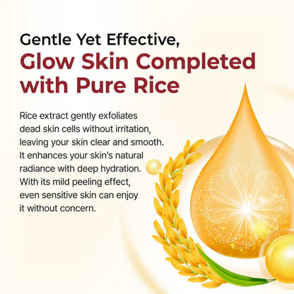 🔥 Final 3 Hours: 60% OFF!🔥 Gentle Exfoliator Glow Rice Ampoule-Suitable for All Skin Types！