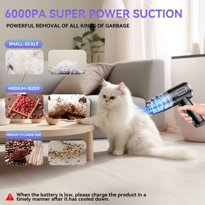 🚀 High-Power 3-in-1 Handheld Vacuum – Car + Home + Pets, 60% OFF!